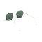 Унисекс сонцезащитные очки 13406 золотые с зелёной линзой . Photo 3