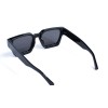 Унисекс сонцезащитные очки 13413 чёрные с чёрной линзой 