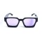 Унисекс сонцезащитные очки 13415 чёрные с фиолетовой линзой . Photo 2