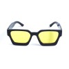 Унисекс сонцезащитные очки 13417 чёрные с жёлтой линзой 