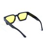Унисекс сонцезащитные очки 13417 чёрные с жёлтой линзой 