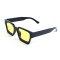 Унисекс сонцезащитные очки 13417 чёрные с жёлтой линзой . Photo 1