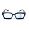 Унисекс сонцезащитные очки 13421 чёрные с синей линзой 