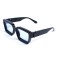 Унисекс сонцезащитные очки 13421 чёрные с синей линзой . Photo 1
