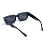 Унисекс сонцезащитные очки 13422 чёрные с чёрной линзой 