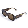 Унісекс сонцезахисні окуляри 13444 леопардові з коричневою лінзою 