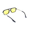 Унісекс сонцезахисні окуляри 13449 чорні з жовтою лінзою 