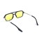 Унисекс сонцезащитные очки 13449 чёрные с жёлтой линзой . Photo 3