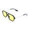 Унисекс сонцезащитные очки 13449 чёрные с жёлтой линзой . Photo 1