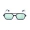 Унисекс сонцезащитные очки 13450 чёрные с зелёной линзой . Photo 2
