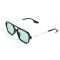 Унисекс сонцезащитные очки 13450 чёрные с зелёной линзой . Photo 1