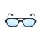 Унісекс сонцезахисні окуляри 13452 чорні з синьою лінзою . Photo 2