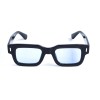 Унисекс сонцезащитные очки 13453 чёрные с синей линзой 