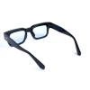 Унисекс сонцезащитные очки 13453 чёрные с синей линзой 