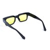 Унисекс сонцезащитные очки 13454 чёрные с жёлтой линзой 