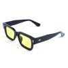 Унісекс сонцезахисні окуляри 13454 чорні з жовтою лінзою 