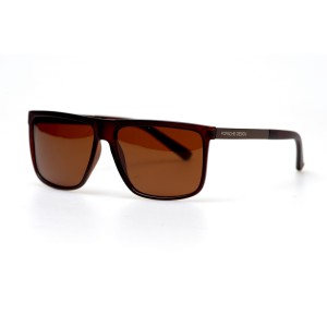 Чоловічі сонцезахисні окуляри 10882 коричневі з коричневою лінзою 