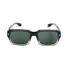 Унисекс сонцезащитные очки 13461 чёрные с зелёной линзой 