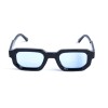 Унисекс сонцезащитные очки 13465 чёрные с синей линзой 