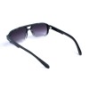 Унисекс сонцезащитные очки 13471 чёрные с чёрной градиент линзой 