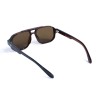 Унисекс сонцезащитные очки 13473 чёрные с коричневой линзой 