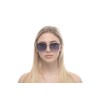 Женские сонцезащитные очки 10841 чёрные с синей линзой 