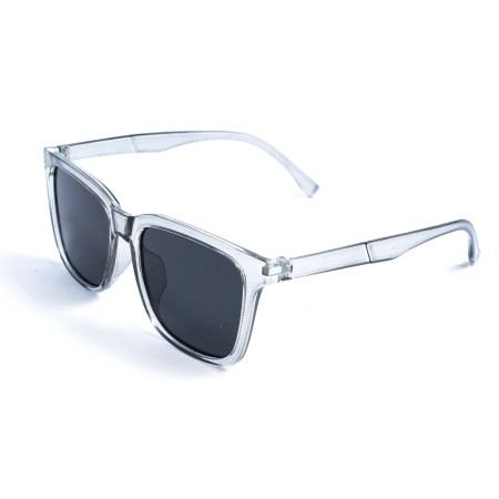 Унісекс сонцезахисні окуляри 13478 прозорі з чорною лінзою 