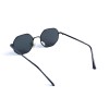 Унісекс сонцезахисні окуляри 13491 чорні з чорною лінзою 