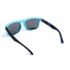 Унисекс сонцезащитные очки 13502 чёрные с синей линзой 