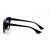 Женские сонцезащитные очки 10853 чёрные с чёрной линзой 