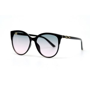 Имиджевые сонцезащитные очки 10857 чёрные с коричневой линзой 