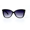 Жіночі сонцезахисні окуляри 10860 чорні з чорною лінзою 