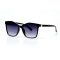 Женские сонцезащитные очки 10861 чёрные с синей линзой . Photo 1