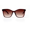 Женские сонцезащитные очки 10862 коричневые с коричневой линзой 