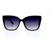 Женские сонцезащитные очки 10863 чёрные с фиолетовой линзой 