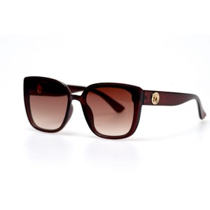 Женские сонцезащитные очки 10865 коричневые с коричневой линзой 
