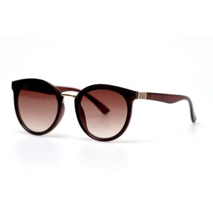 Женские сонцезащитные очки 10868 коричневые с коричневой линзой 