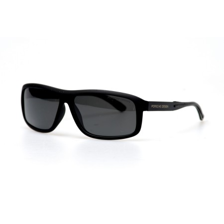 Мужские сонцезащитные очки 10886 чёрные с чёрной линзой 