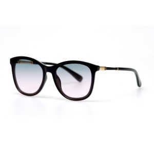 Женские сонцезащитные очки 10871 чёрные с прозрачной линзой 