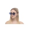Женские сонцезащитные очки 10948 чёрные с синей линзой 