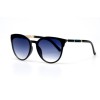 Женские сонцезащитные очки 10948 чёрные с синей линзой 