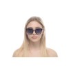 Женские сонцезащитные очки 10949 чёрные с синей линзой 