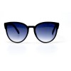 Женские сонцезащитные очки 10951 чёрные с чёрной линзой 