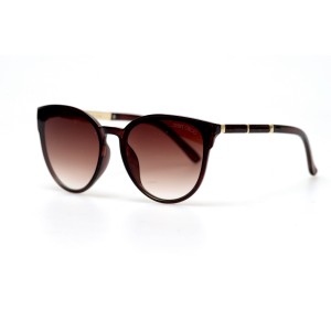 Жіночі сонцезахисні окуляри 10952 коричневі з коричневою лінзою 