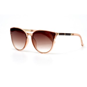Женские сонцезащитные очки 10953 коричневые с коричневой линзой 