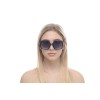 Женские сонцезащитные очки 10954 чёрные с синей линзой 