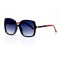 Женские сонцезащитные очки 10954 чёрные с синей линзой . Photo 1