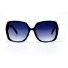 Женские сонцезащитные очки 10955 чёрные с синей линзой 