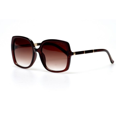 Женские сонцезащитные очки 10956 коричневые с коричневой линзой 