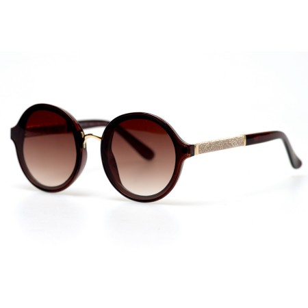 Жіночі сонцезахисні окуляри 10957 коричневі з коричневою лінзою 